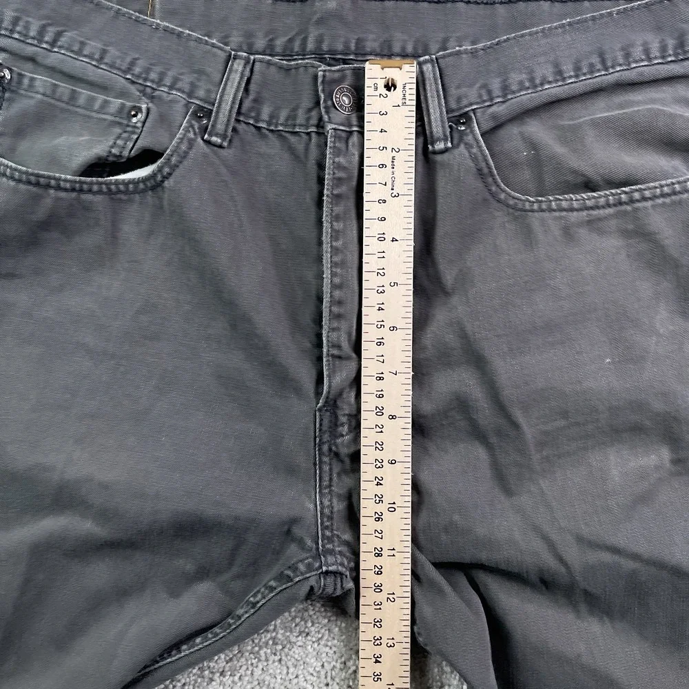 Levis 505‎ Jeans Mens 36x30 Grey Regular Straight Leg Cotton Denim White Tab